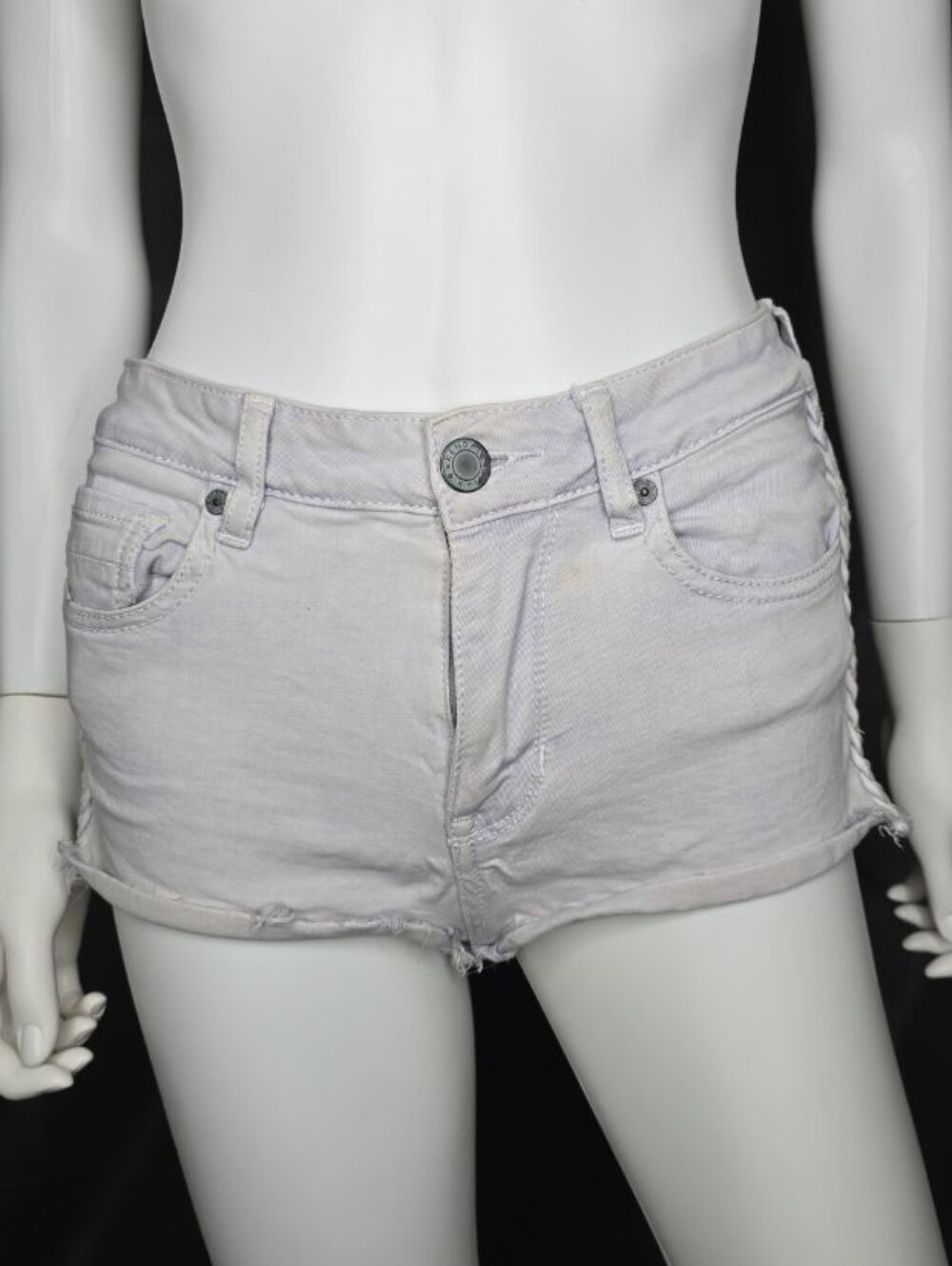 Kendall & Kylie High Rise Shorts White Denim
